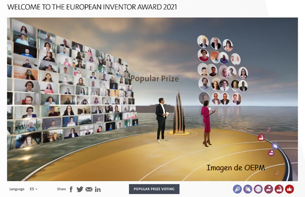 Entrega del Premio Inventor Europeo 2021 en una ceremonia totalmente digital abierta al público de todo el mundo