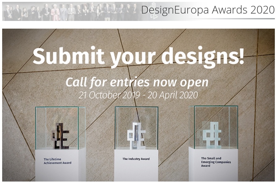Abierto el plazo de presentación de candidaturas al premio DesignEuropa 2020 de la EUIPO